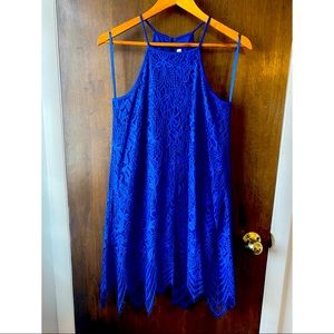 Blue lace dress